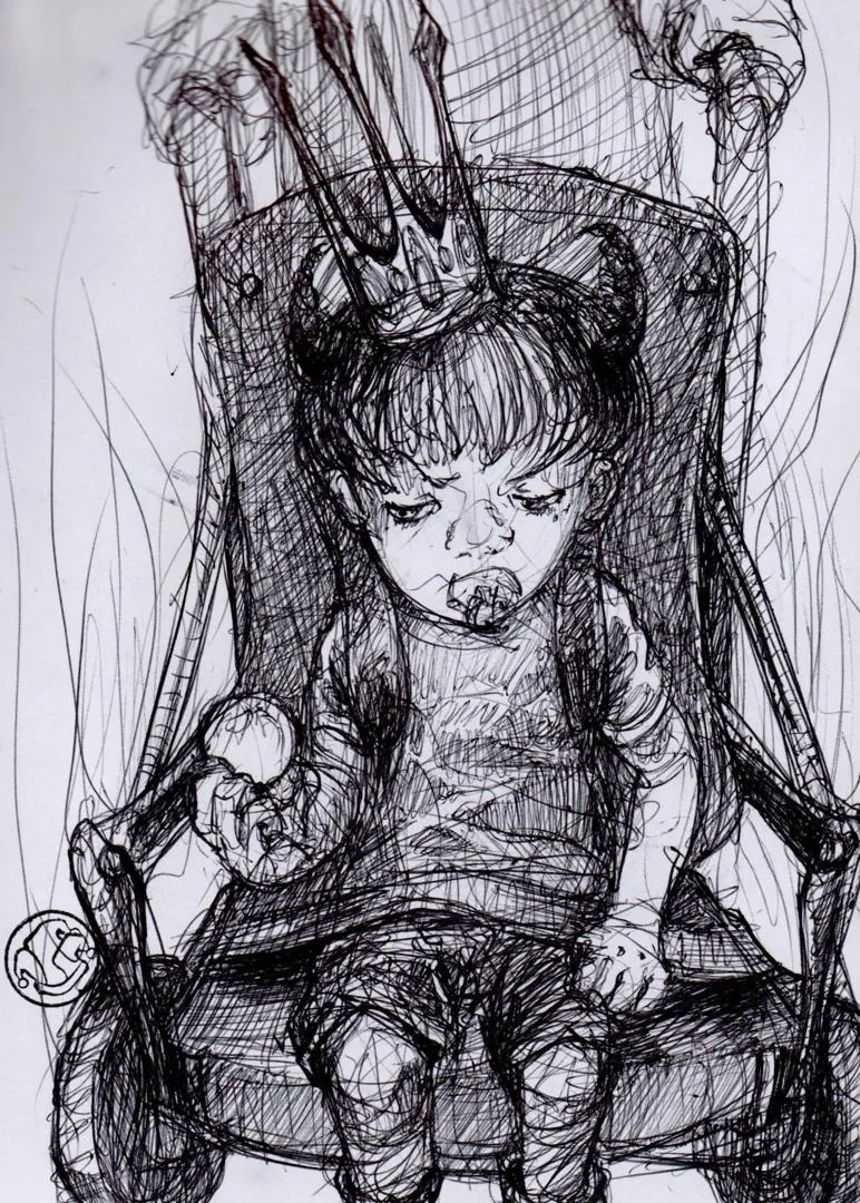 le zoli dessin « L'enfant roi » que j'ai bilouté le 1<sup>er</sup> juin 2020