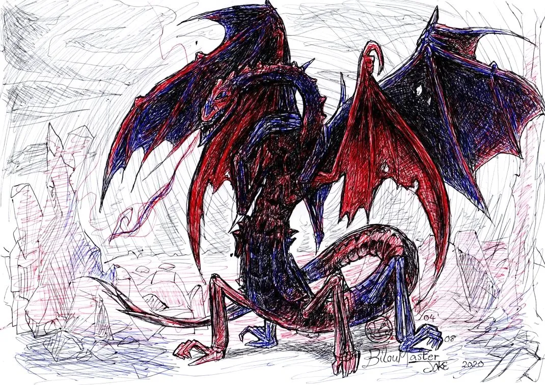 le zoli dessin « Dragon double » que j'ai bilouté le 4 août 2020