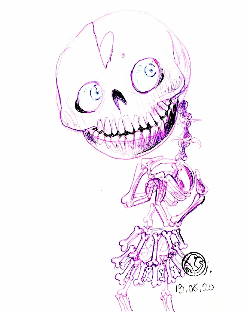 le zoli dessin « Miss Squelette 2020 » que j'ai bilouté le 19 août 2020