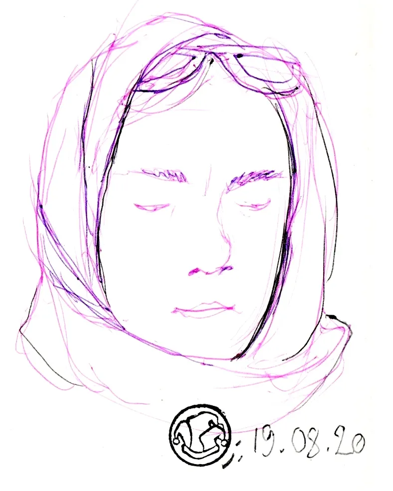 le zoli dessin « Portrait de femme » que j'ai bilouté le 19 août 2020