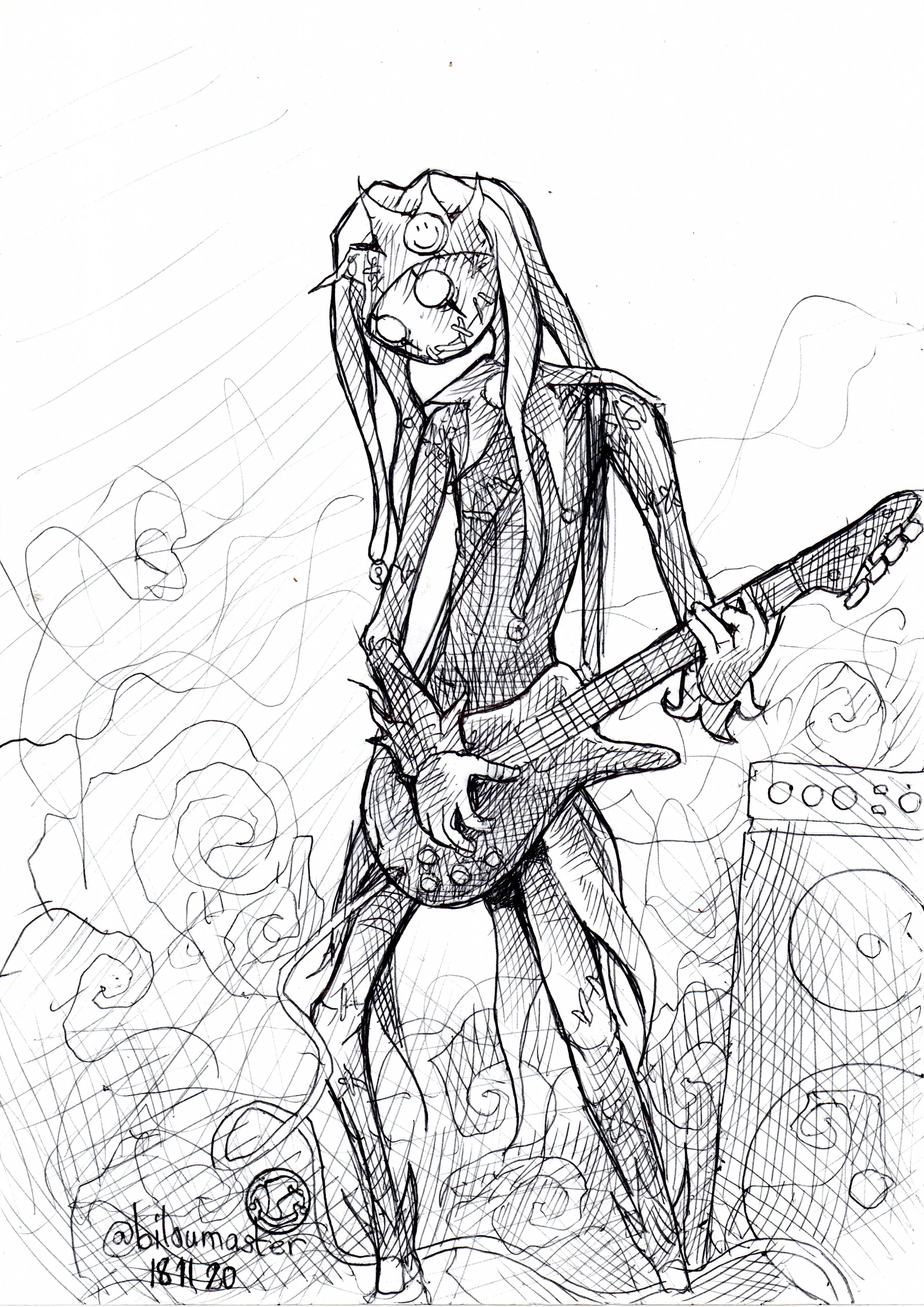 le zoli dessin « Joke bassiste » que j'ai bilouté le 18 novembre 2020