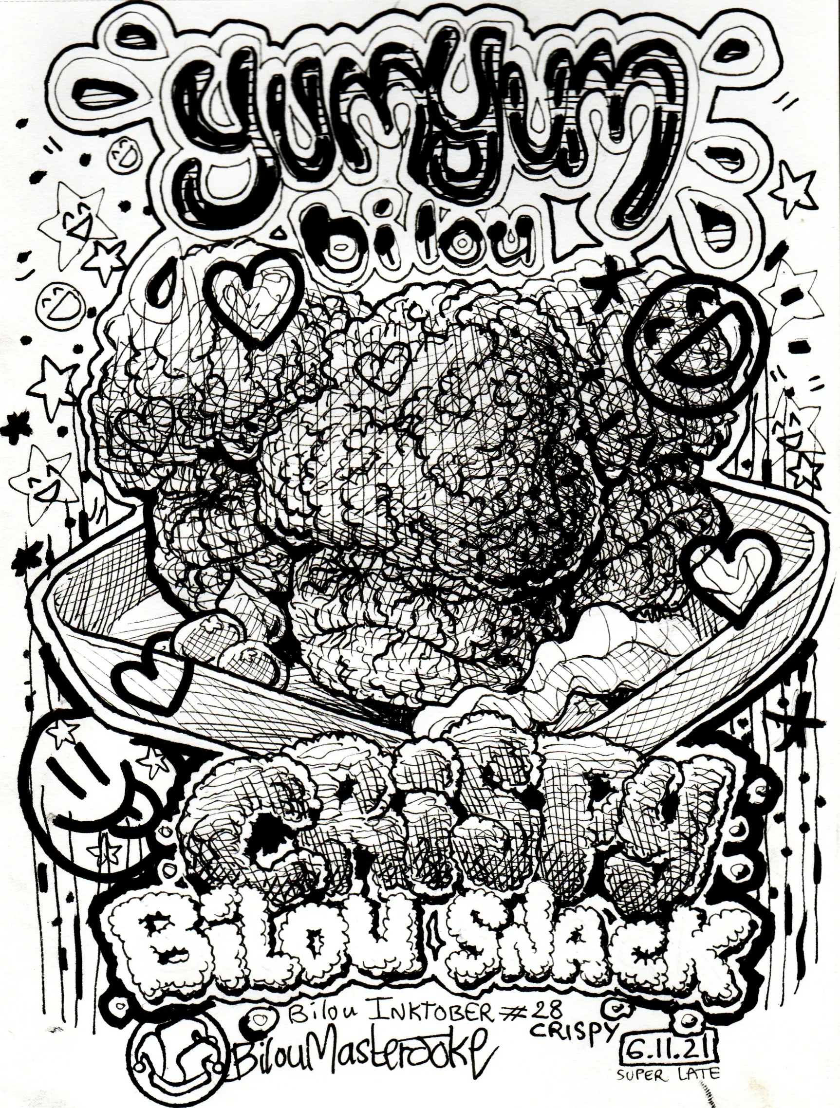 le zoli dessin « Crispy Bilou Snack » que j'ai bilouté le 6 novembre 2021